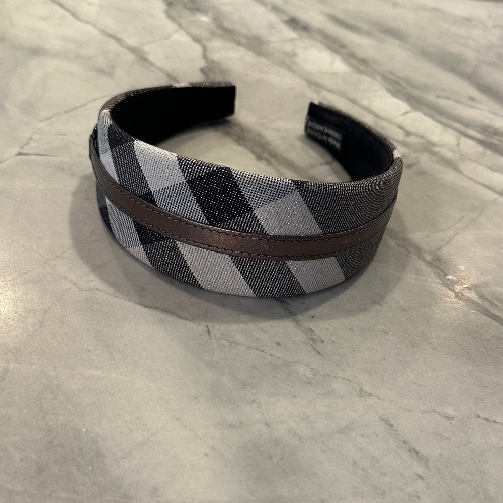Burberry Monochrome Check Headband